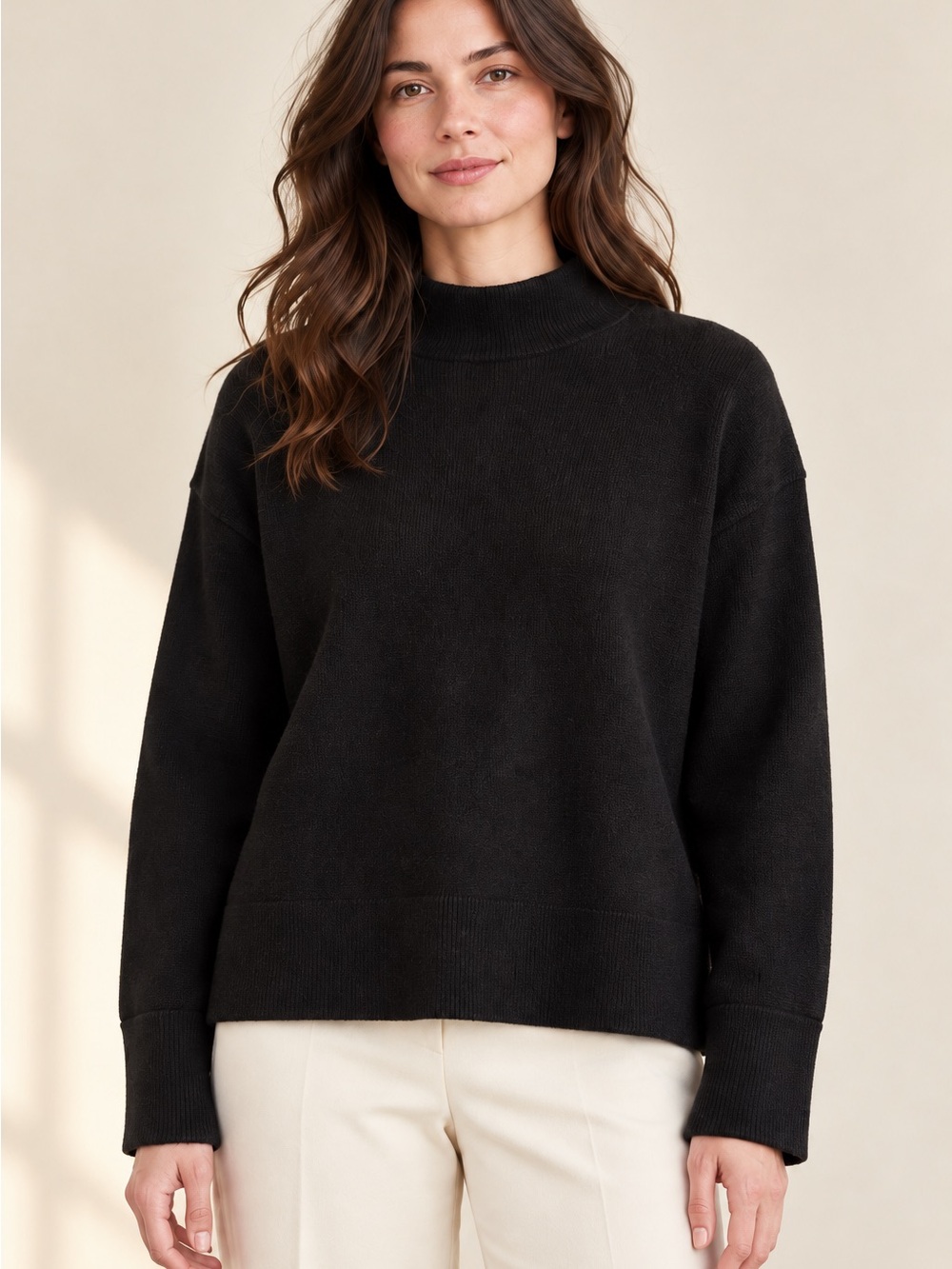 Everlane Cashmere Mockneck
Sweater Charcoal Gray Size Large